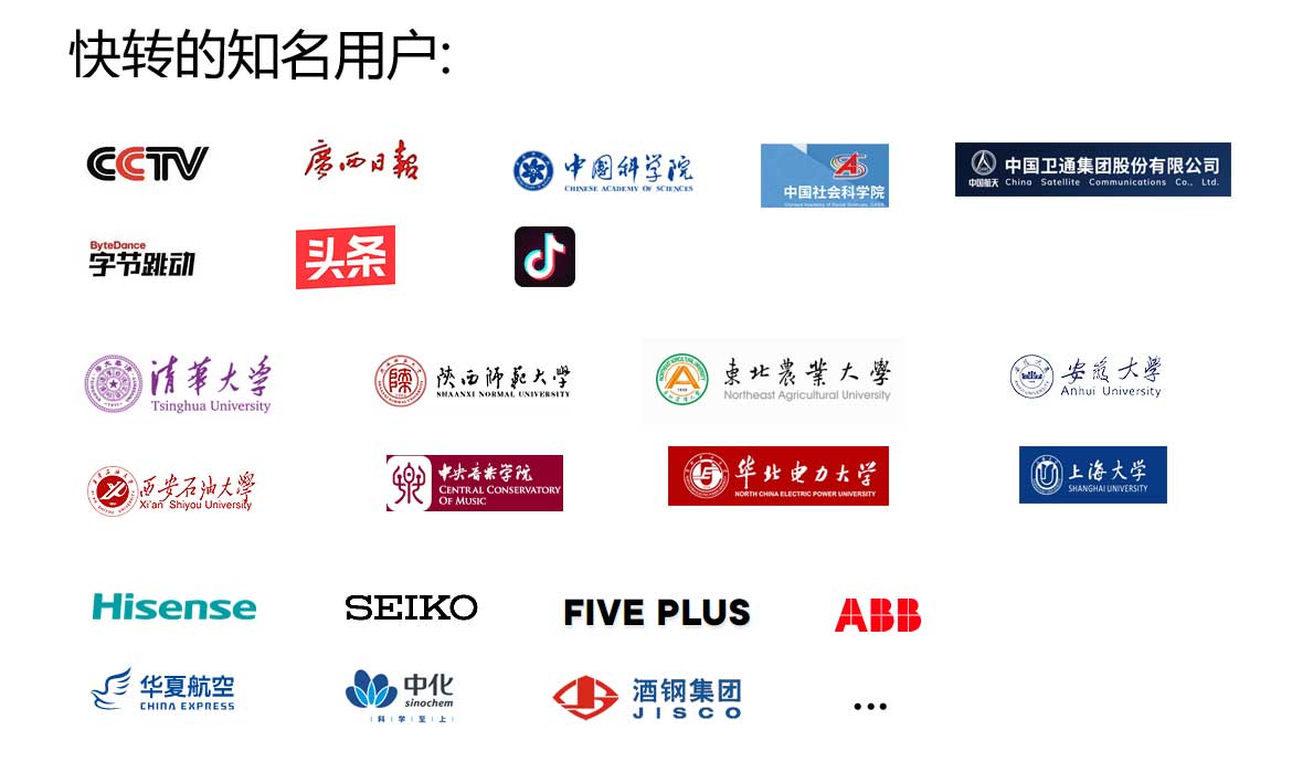 快转视频格式转换器的知名用户
